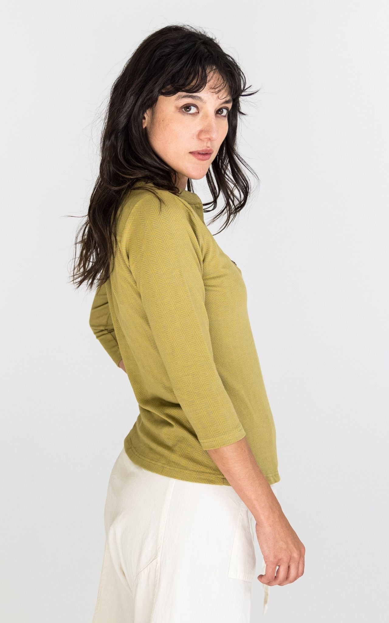 Clementine Top - Herringbone