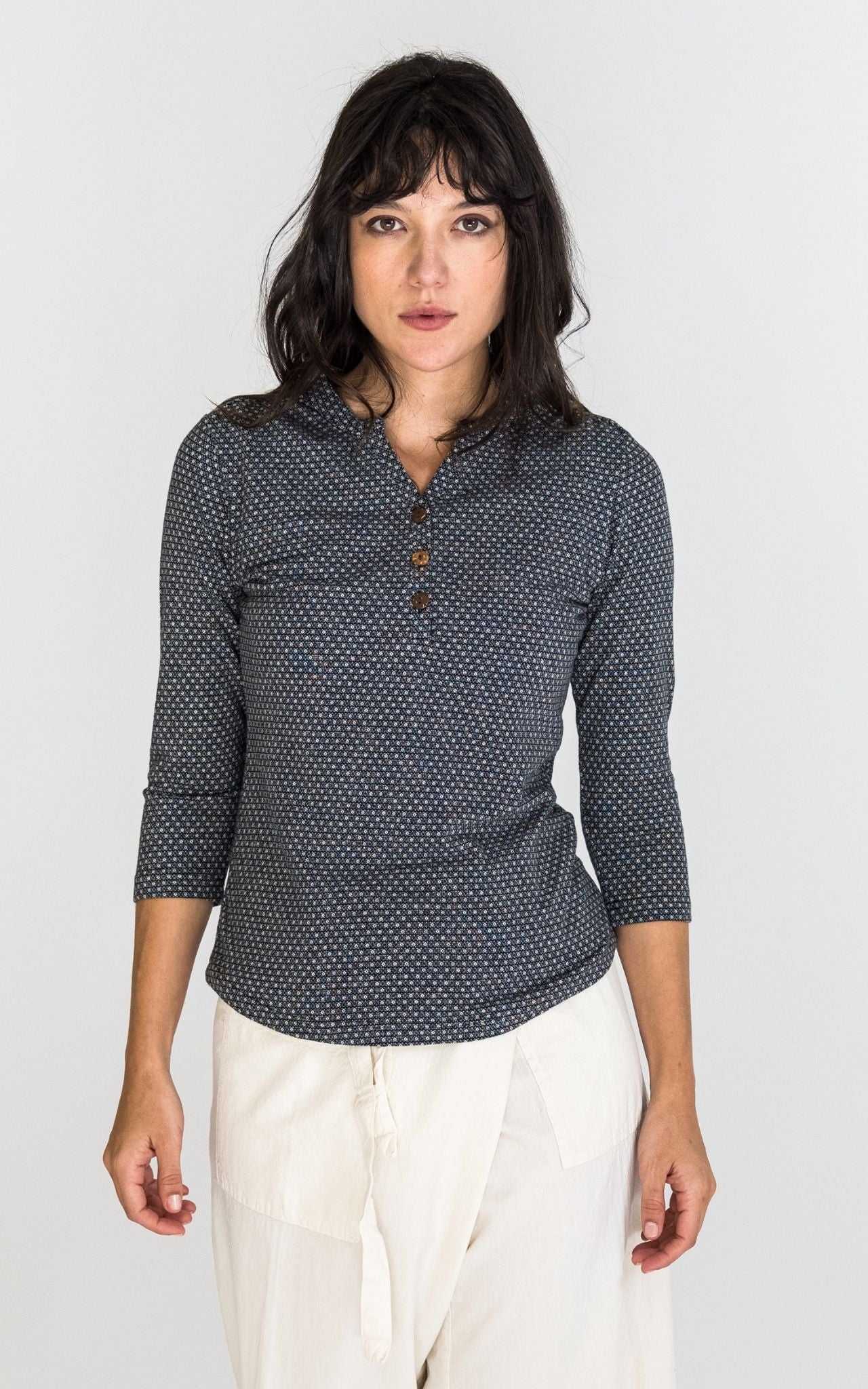 Clementine Top (Pebble) - Charcoal