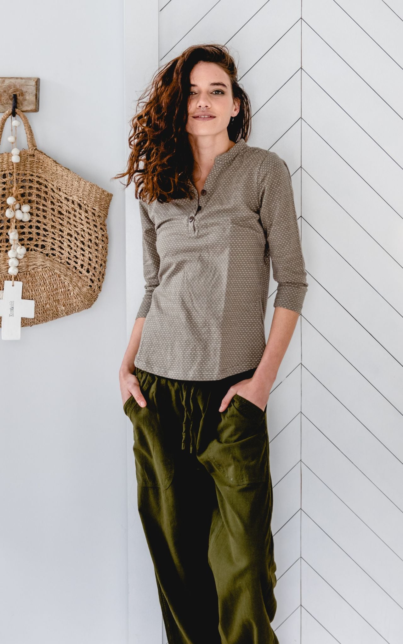 Clementine Top (Pebble) - Olive