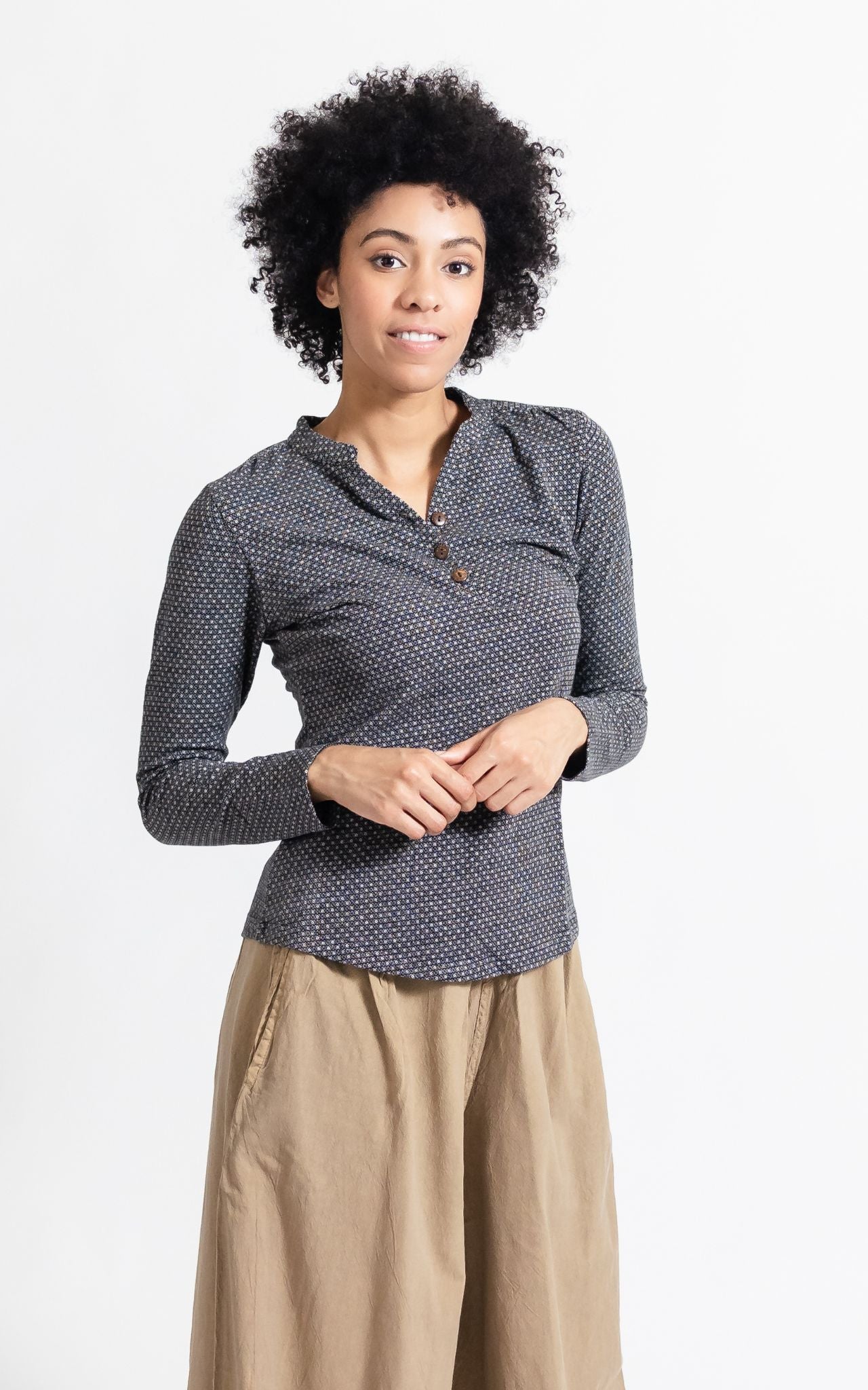 Clementine Top (Long Sleeve) - Charcoal