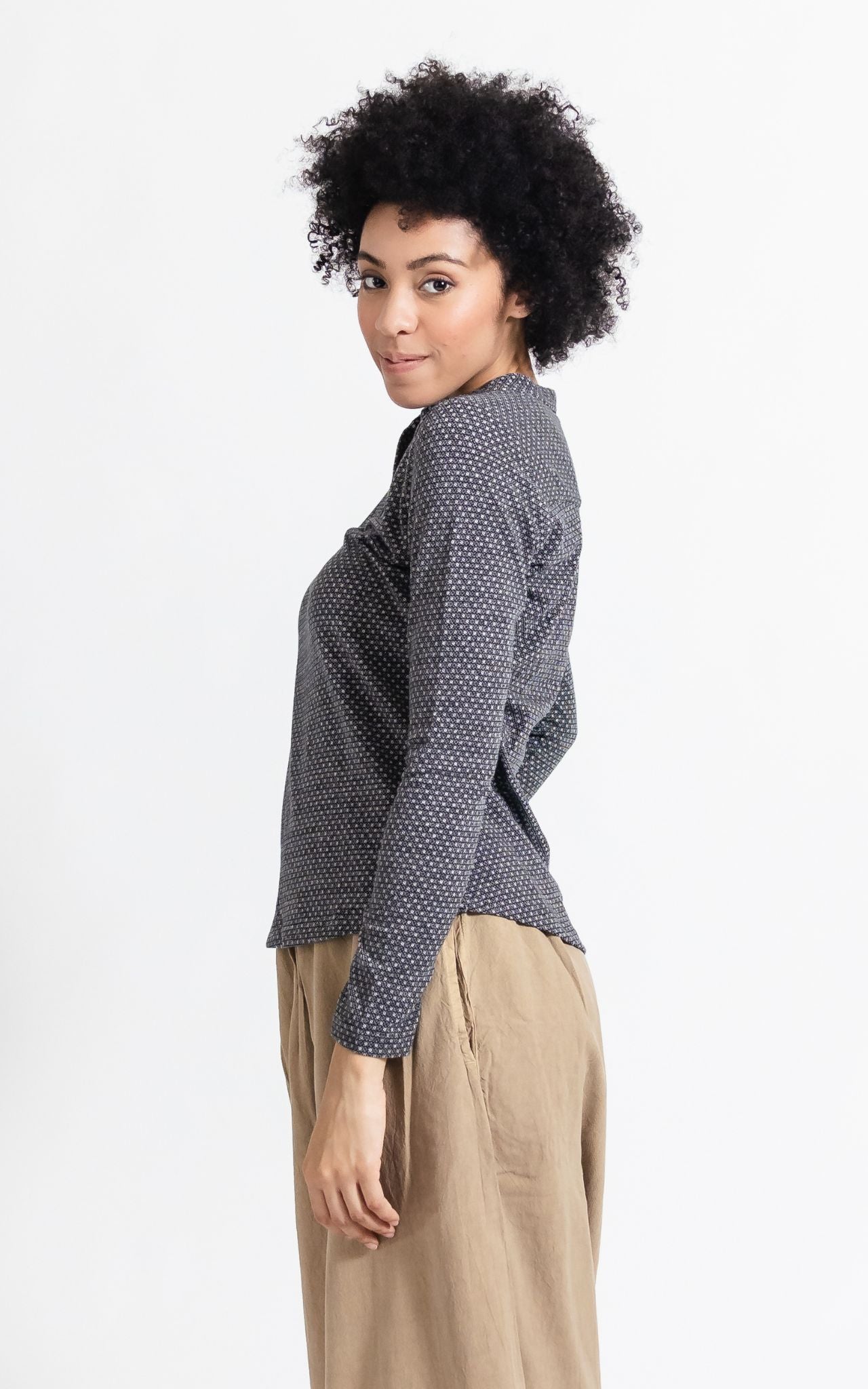 Clementine Top (Long Sleeve) - Charcoal