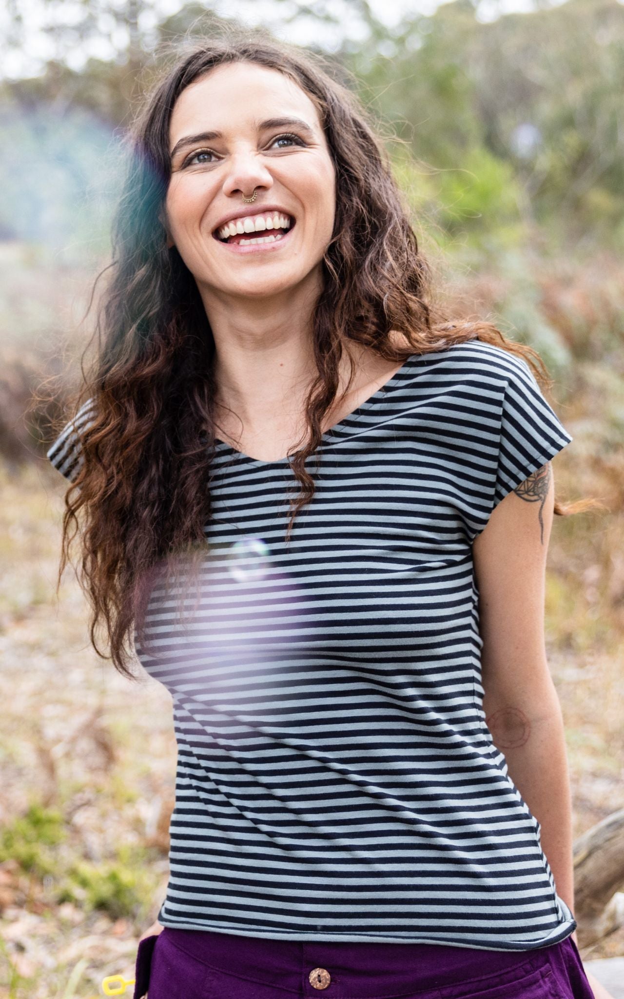 Striped Mimi Top - Black