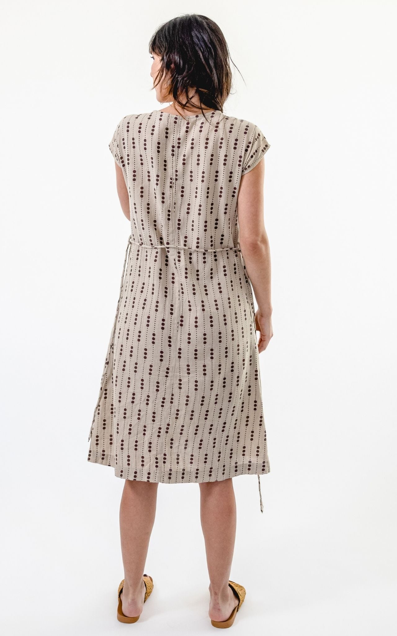 Aurora Dress (Printed) - Oatmeal