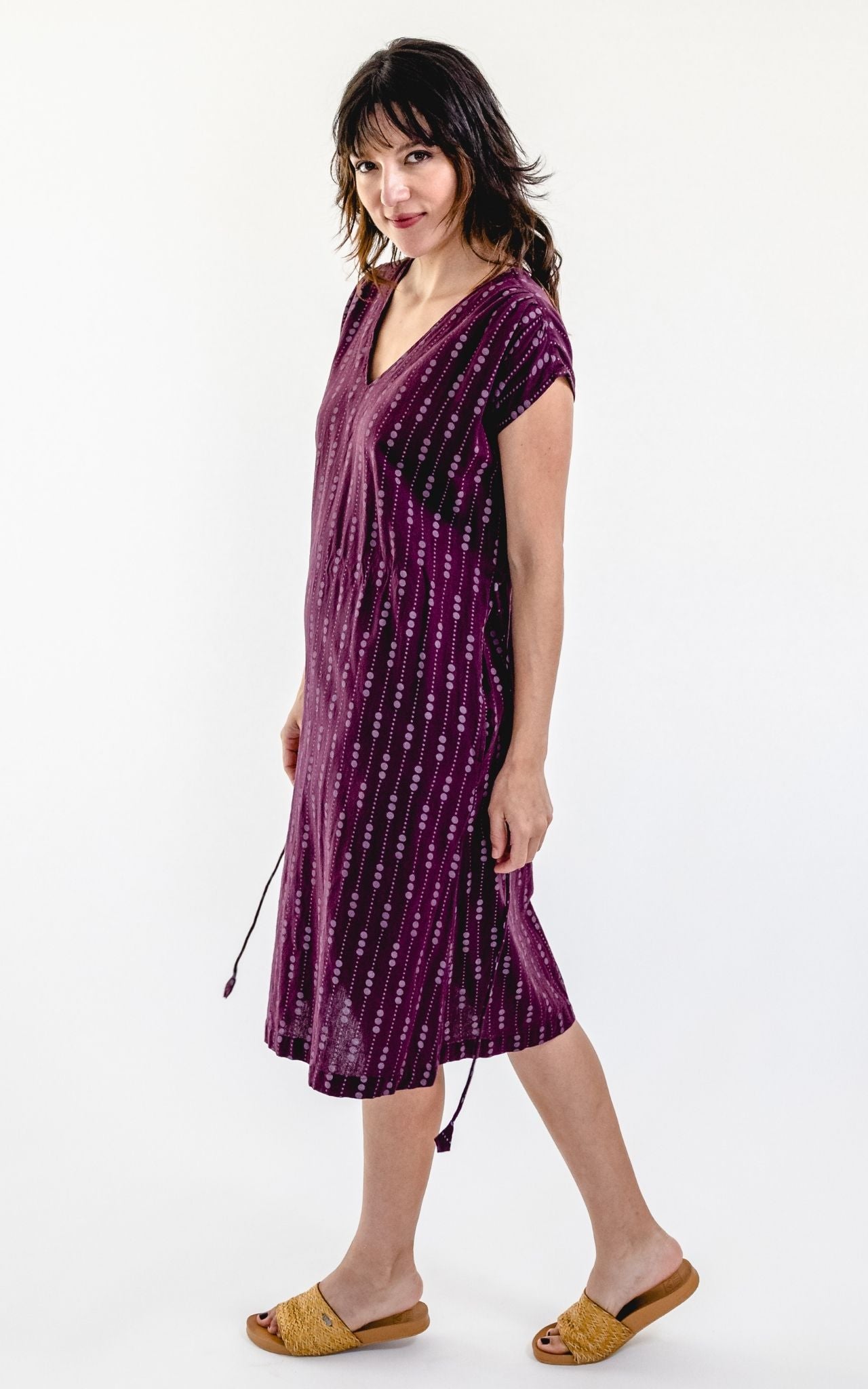 Aurora Dress (Printed) - Wine