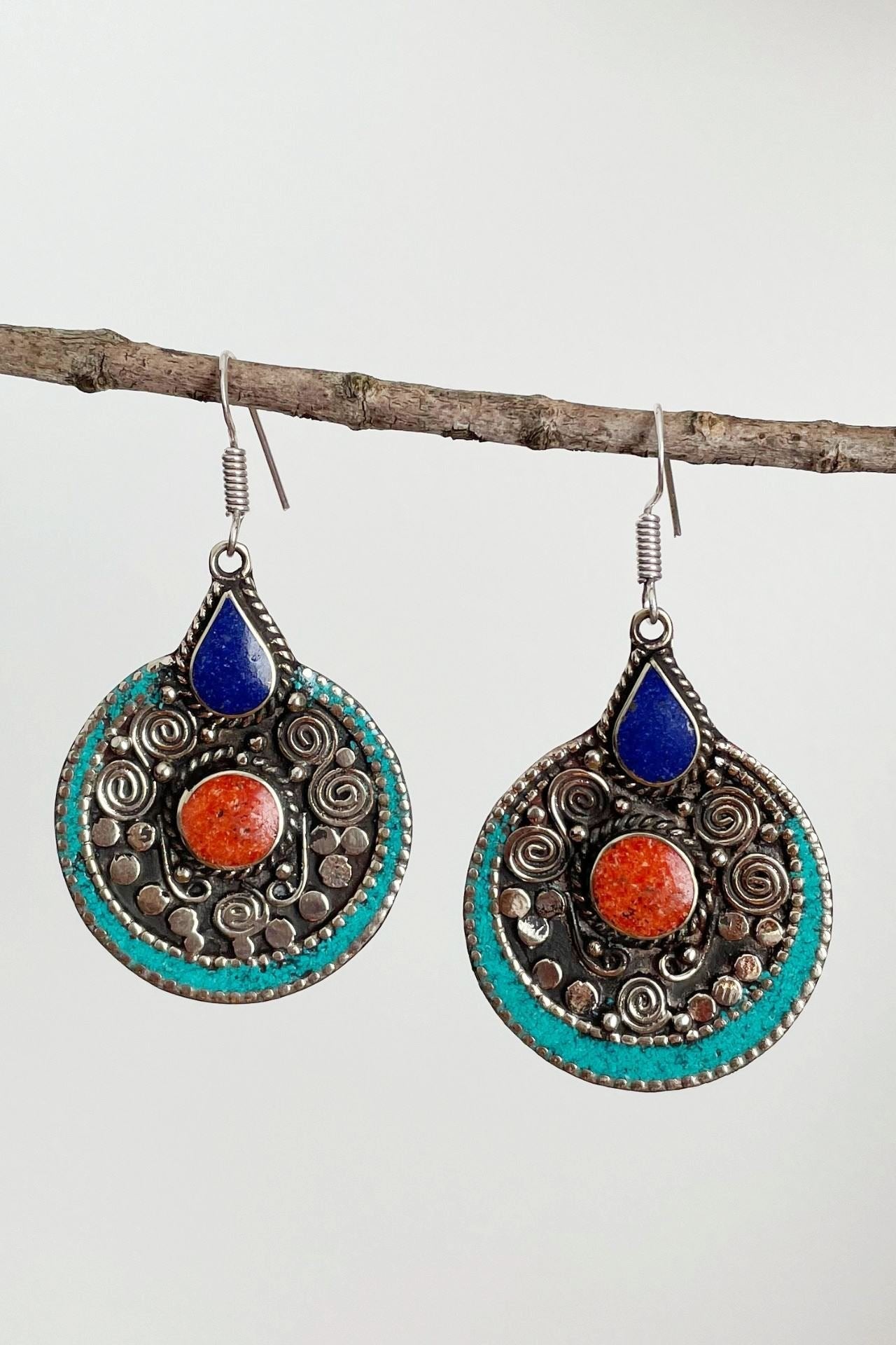 Tibetan Earrings - Indra