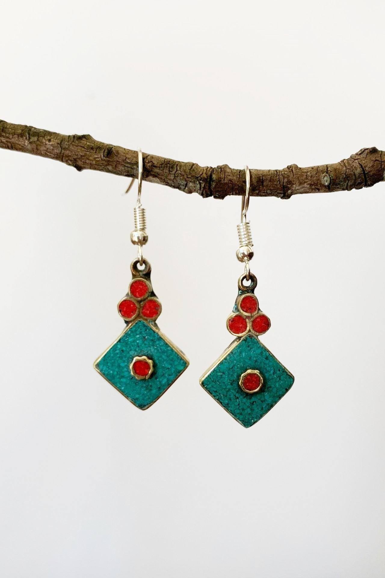 Tibetan Earrings - Bhabani