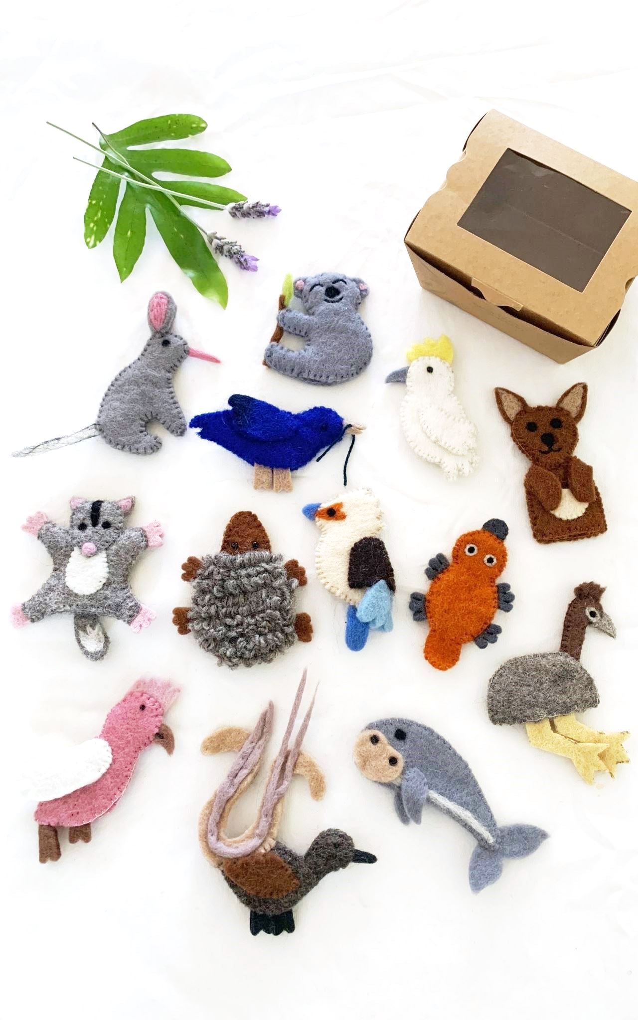 Felt Finger Puppet Set - Australian Animals