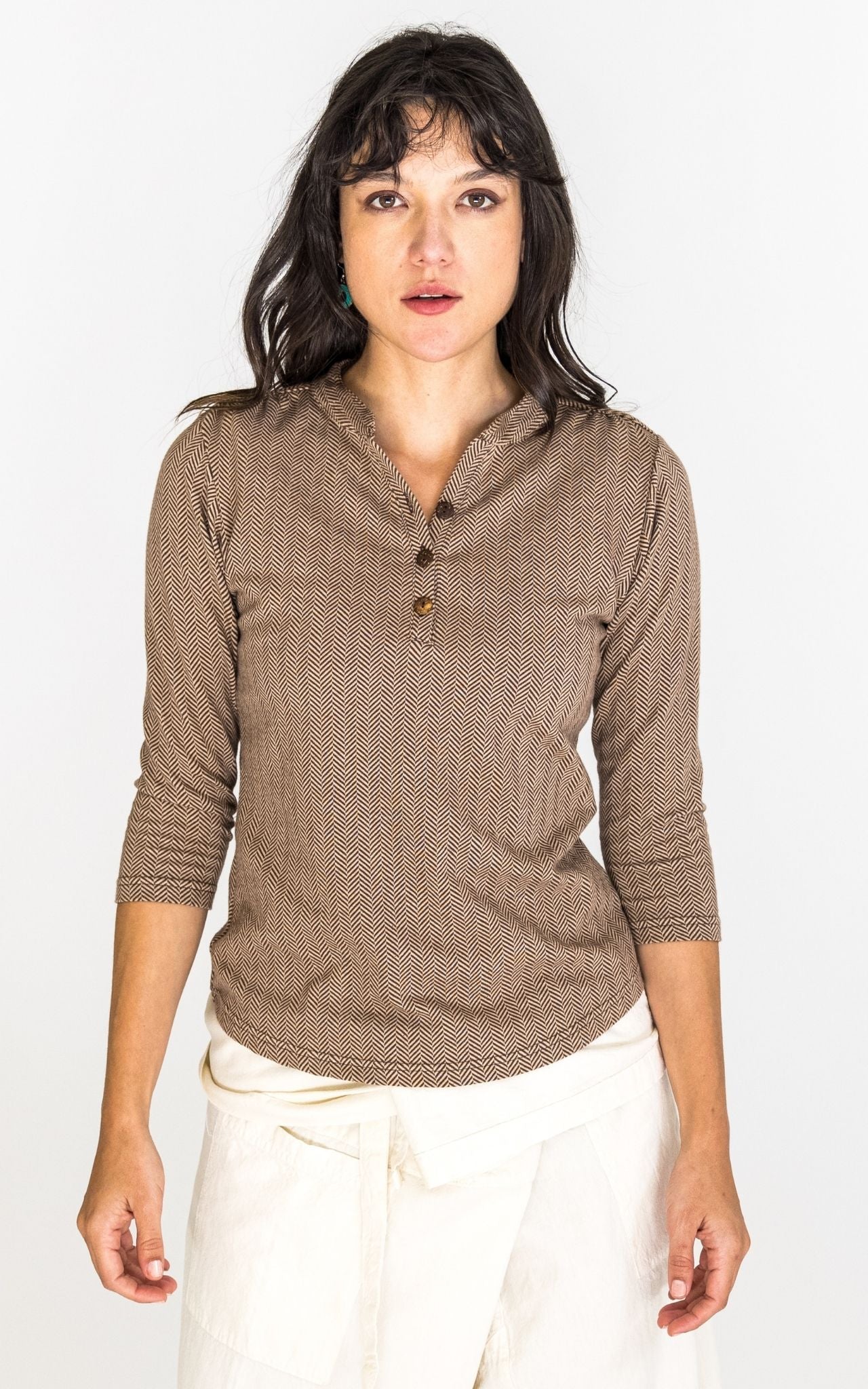 Clementine Top - Herringbone