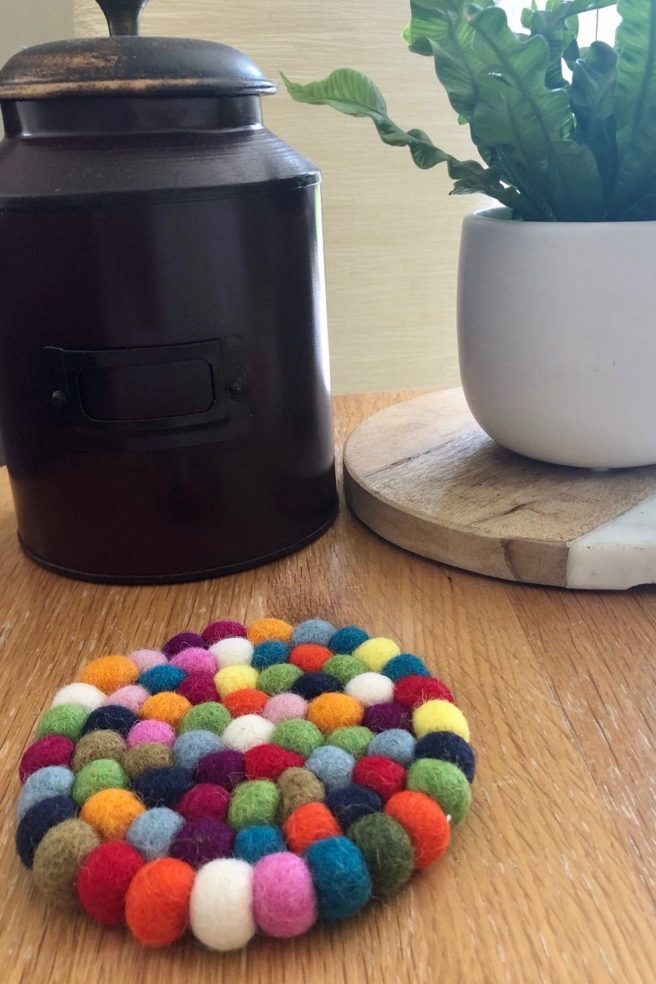 Felt Ball Trivet - Multicolour