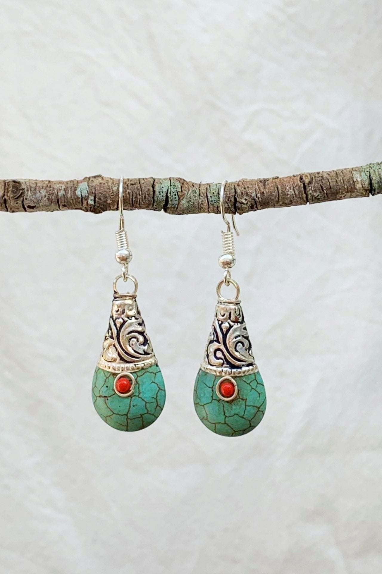 Tibetan Earrings - Sara