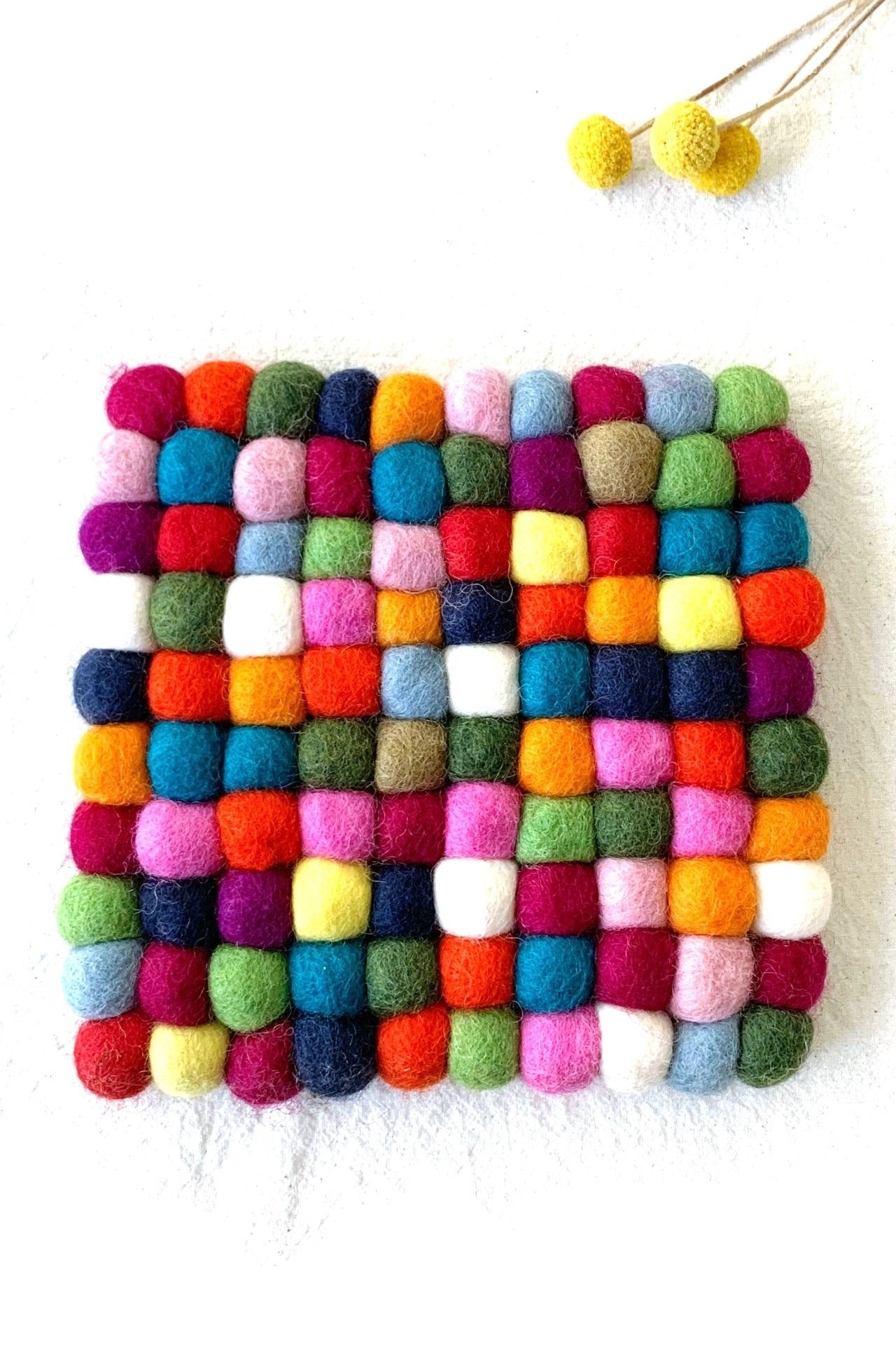 Felt Ball Trivet - Multicolour