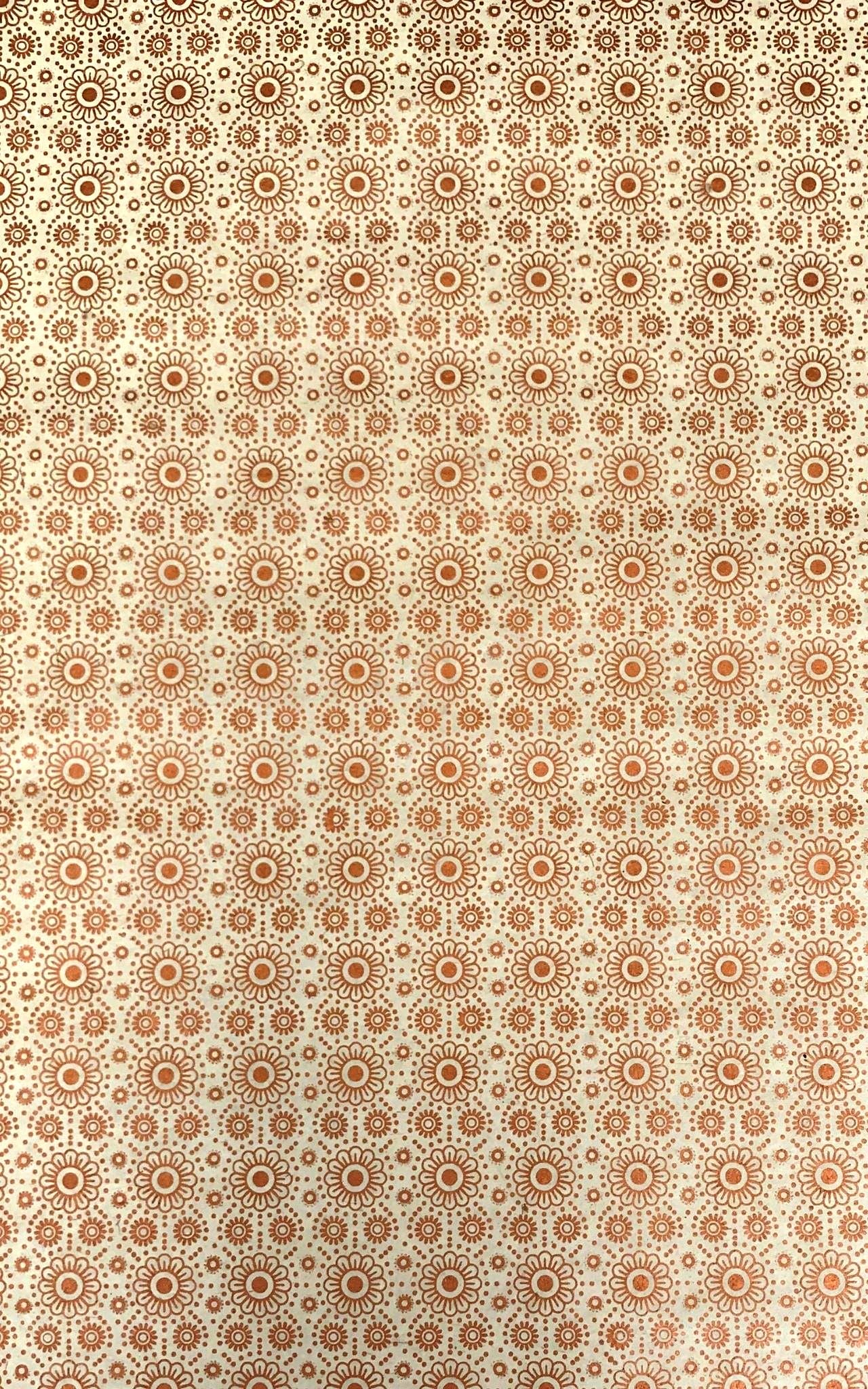 Gift Wrapping Paper - Copper Flower