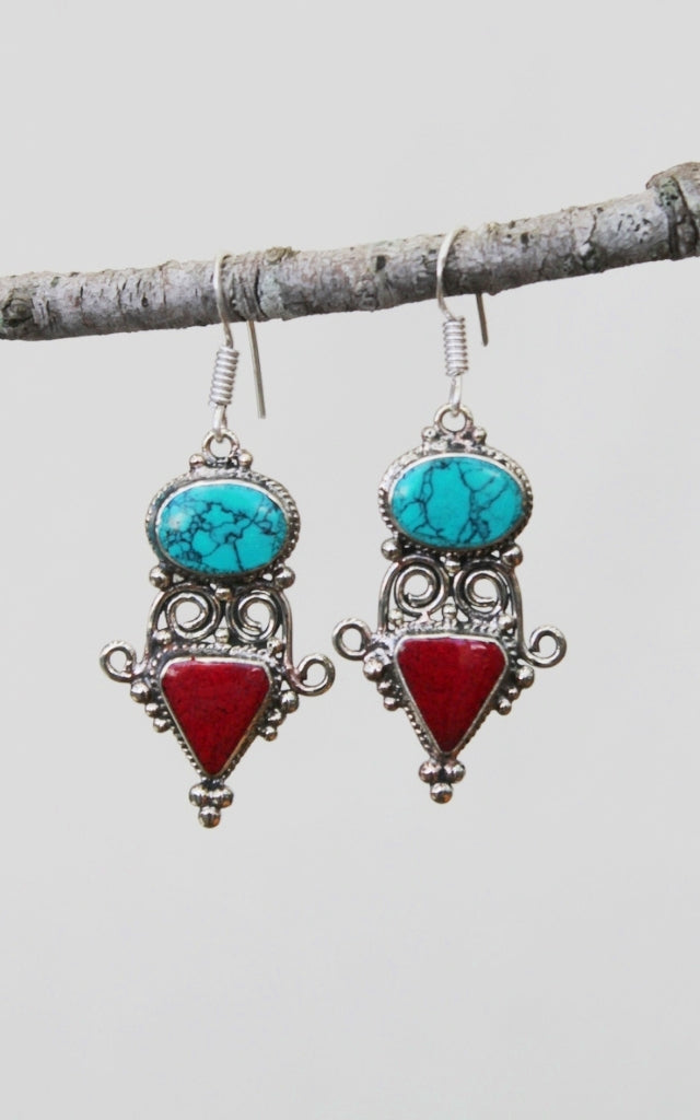 Tibetan Earrings - Shanti