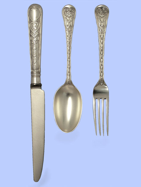 New Hand-Forged Silver Flatware - Elizabethan Pattern