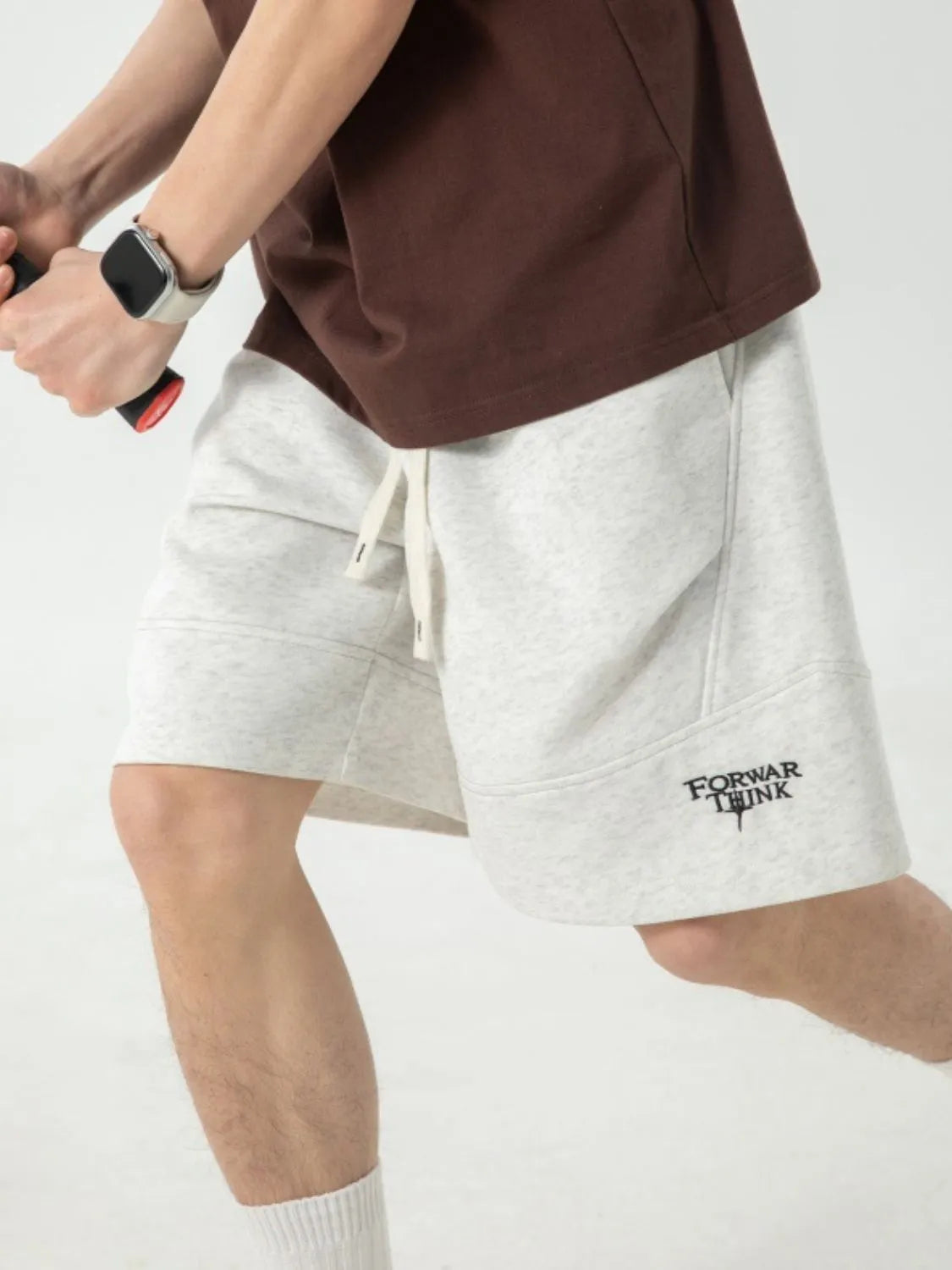 Men's Plus Size Drawstring Shorts with Pockets