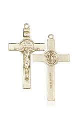 Learn More about St. Benedict Crucifix 14Kt Gold Medal Image of St. Benedict Crucifix 14Kt Gold Medal
