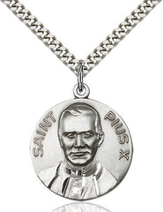 Learn More about Pope Pius X Sterling Silver Pendant Image of Pope Pius X Sterling Silver Pendant
