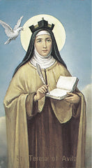 Learn More about St Teresa Of Avila Holy Card Image of St Teresa Of Avila Holy Card