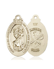 Learn More about St. Christopher Medal (14kt Gold) Image of St. Christopher Medal (14kt Gold)