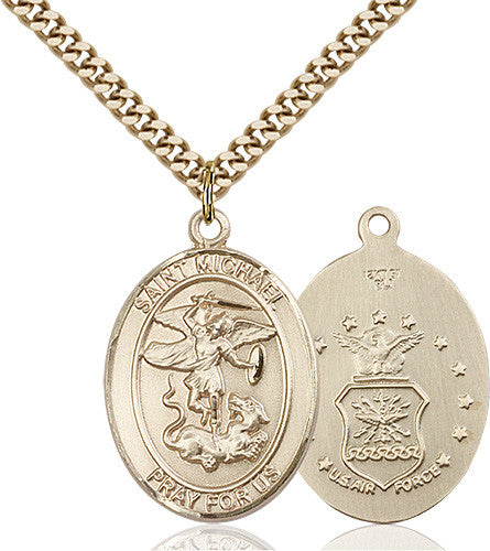 14 karat gold st michael medal