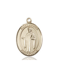 Learn More about St. Justin 14Kt Gold Medal Image of St. Justin 14Kt Gold Medal