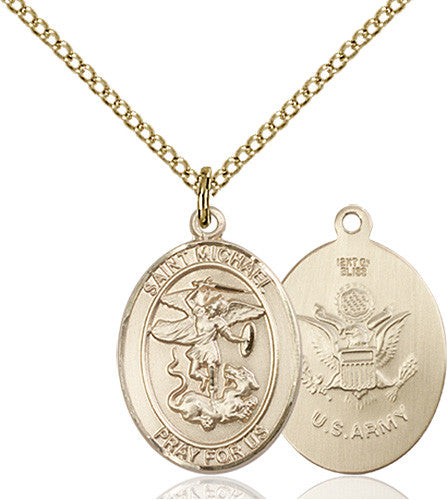 st michael pendant gold