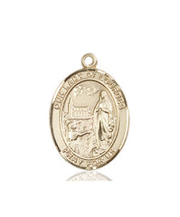 Learn More about Our Lady of Lourdes 14Kt Gold Medal Image of Our Lady of Lourdes 14Kt Gold Medal