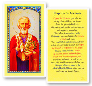 Prayer To St. Nicholas - (Pack of 25)- FREE Shipping $70+ USA lower 48 ...