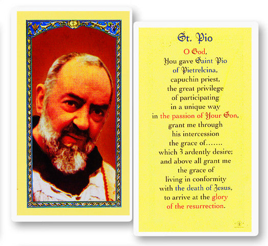 Prayer To St. Padre Pio - (Pack of 25)- FREE Shipping $70+ USA lower 48  states — Catholic Online Shopping