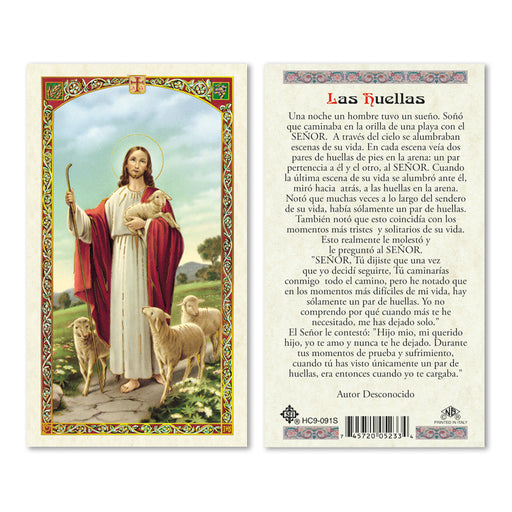 Holy Card of Salmo 23 - Lost Lamb - Spanish - F.C. Ziegler Company