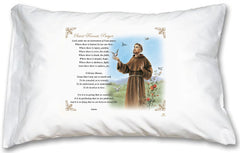 Image of St. Francis Pillow Case - English Prayer