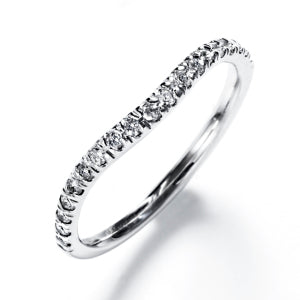 Pave setting diamond wedding band