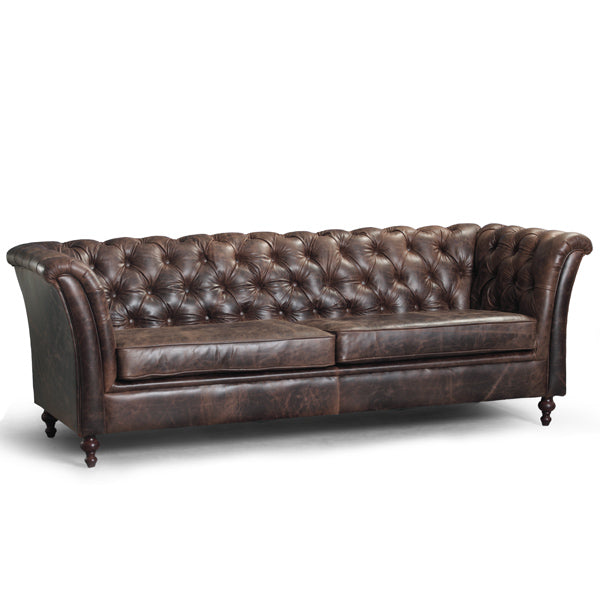 Brown Chesterfield Cerato Leather Sofa 