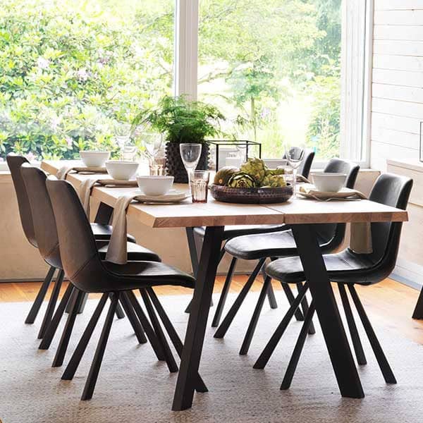 Picasso Industrial Oak Dining Table | Modish Living