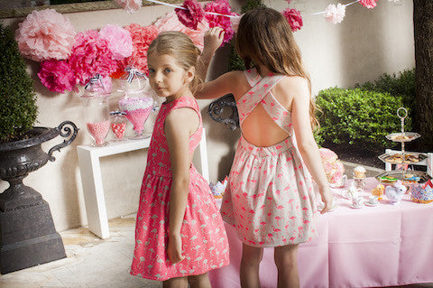 Flamingo Dress, Flamingo Party Dress, Pink Flamingo Dress 