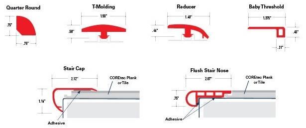 Coretec Plus 5 Transition Moldings Vinyl Plank Flooring Direct