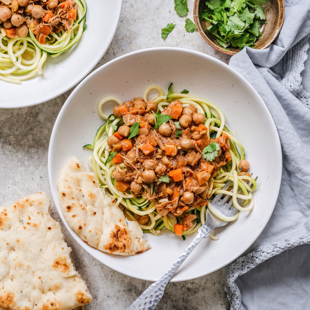 Moroccan Chickpea and Chicken Soup with Zucchini Noodles | It's Souper