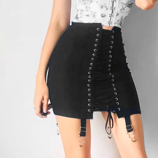 black corset skirt