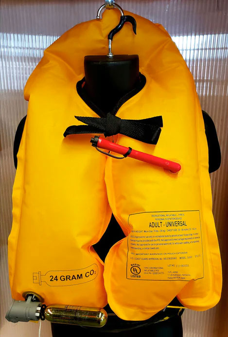 mti inflatable belt pack pfd personal floatation device