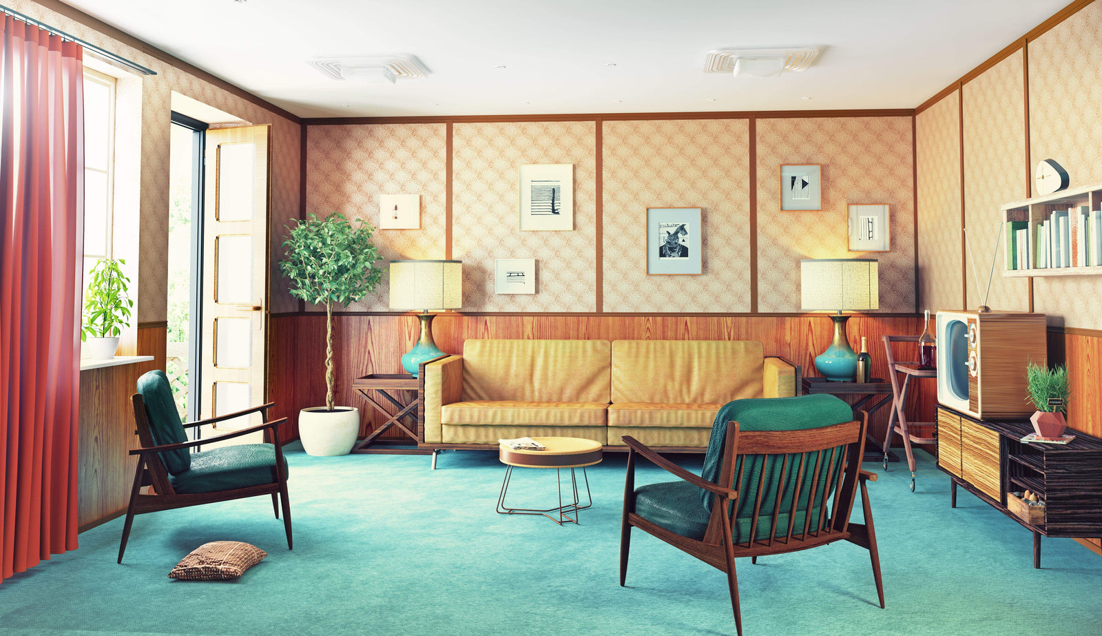 Relaxing Retro Style How To Decorate Your Living Room Like The 60s Electro Threads