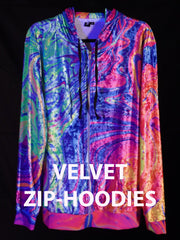 Velvet Zip Hoodies