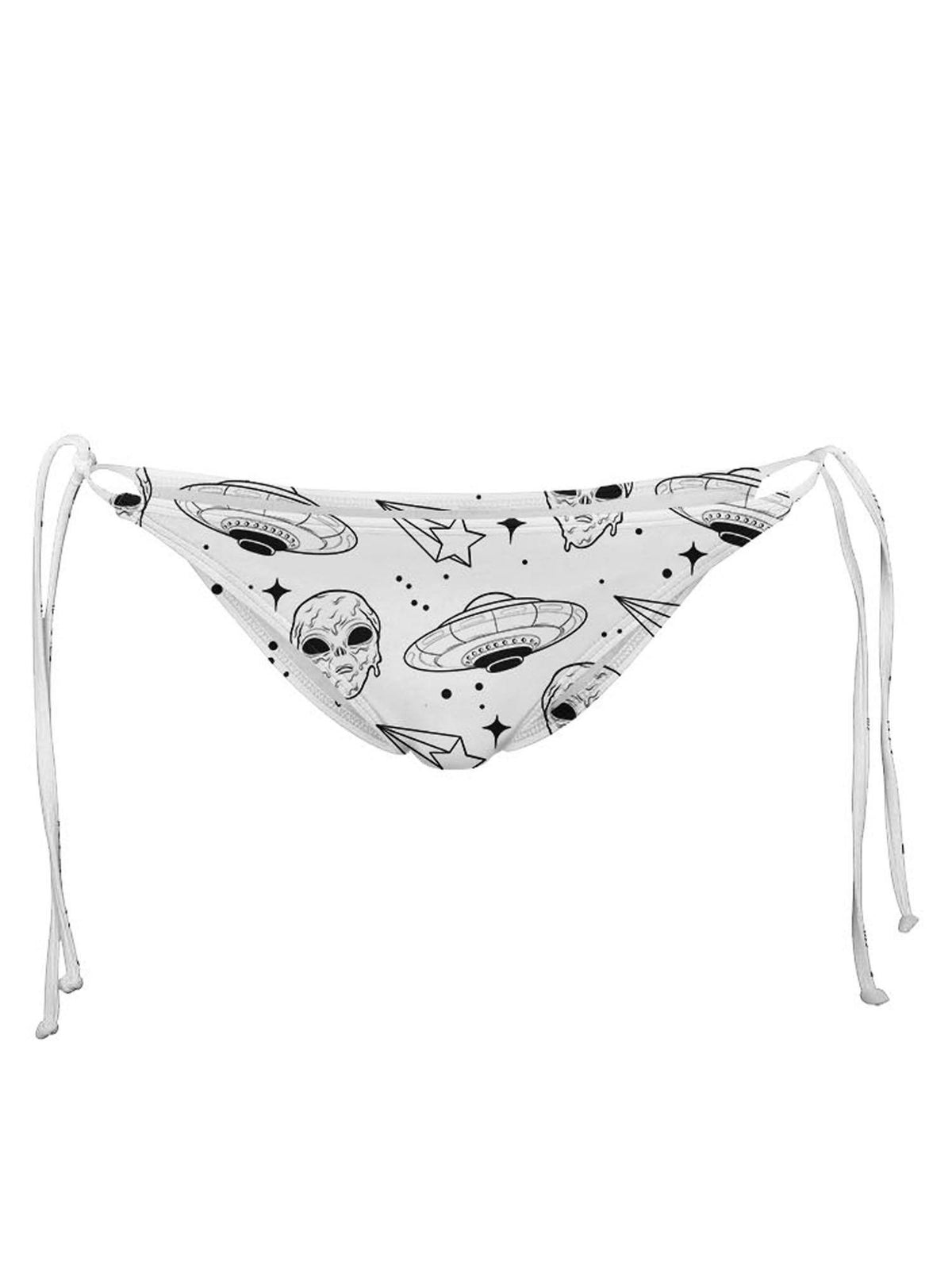 Alien Drip (White) Bikini Bottom - Electro Threads