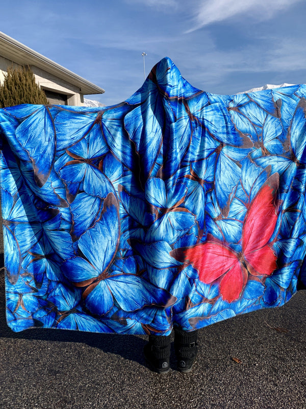 Beautiful Butterfly Hooded Blanket - Electro Threads