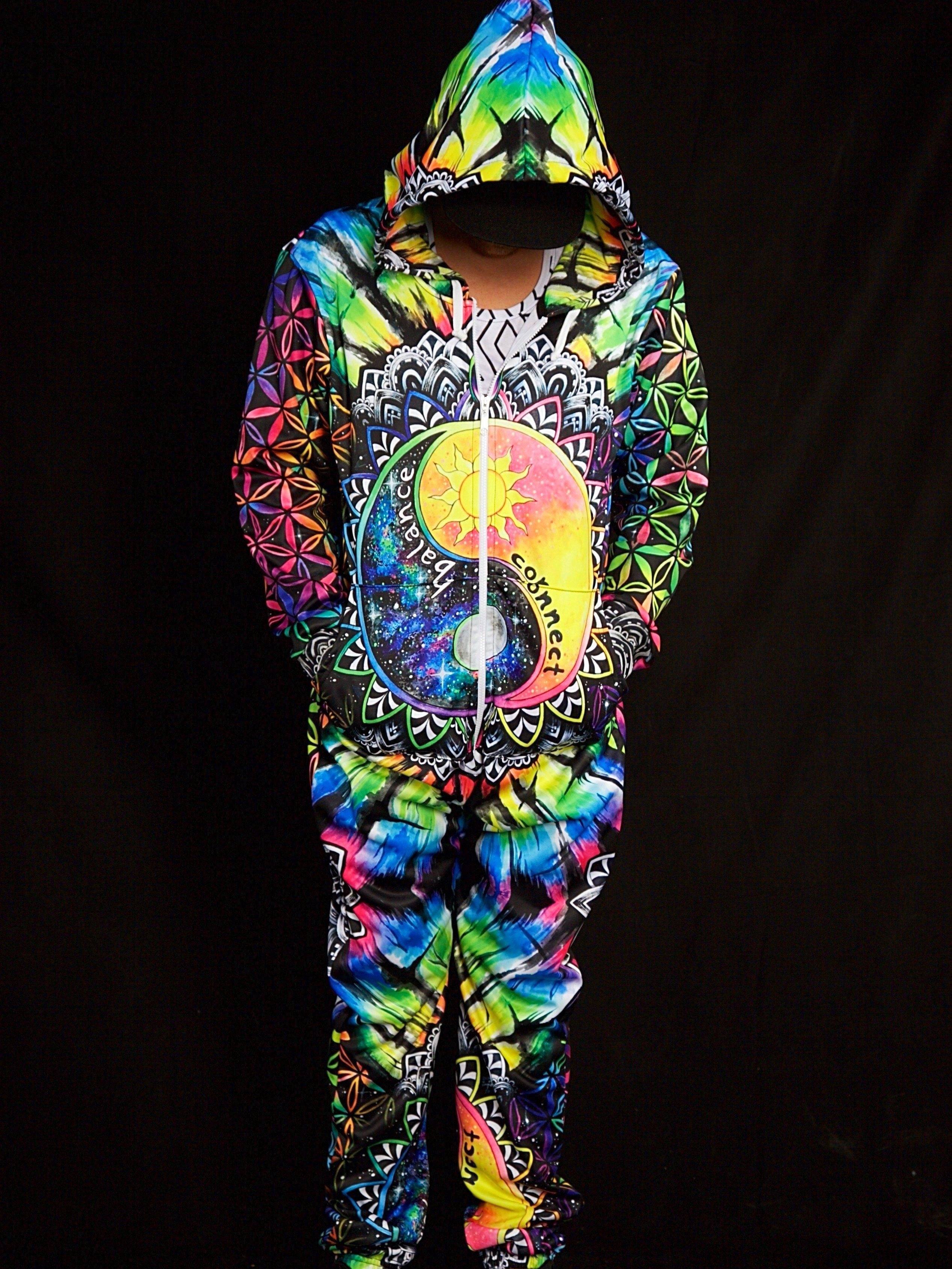 Teal Mandala Adult Onesie - Electro Threads