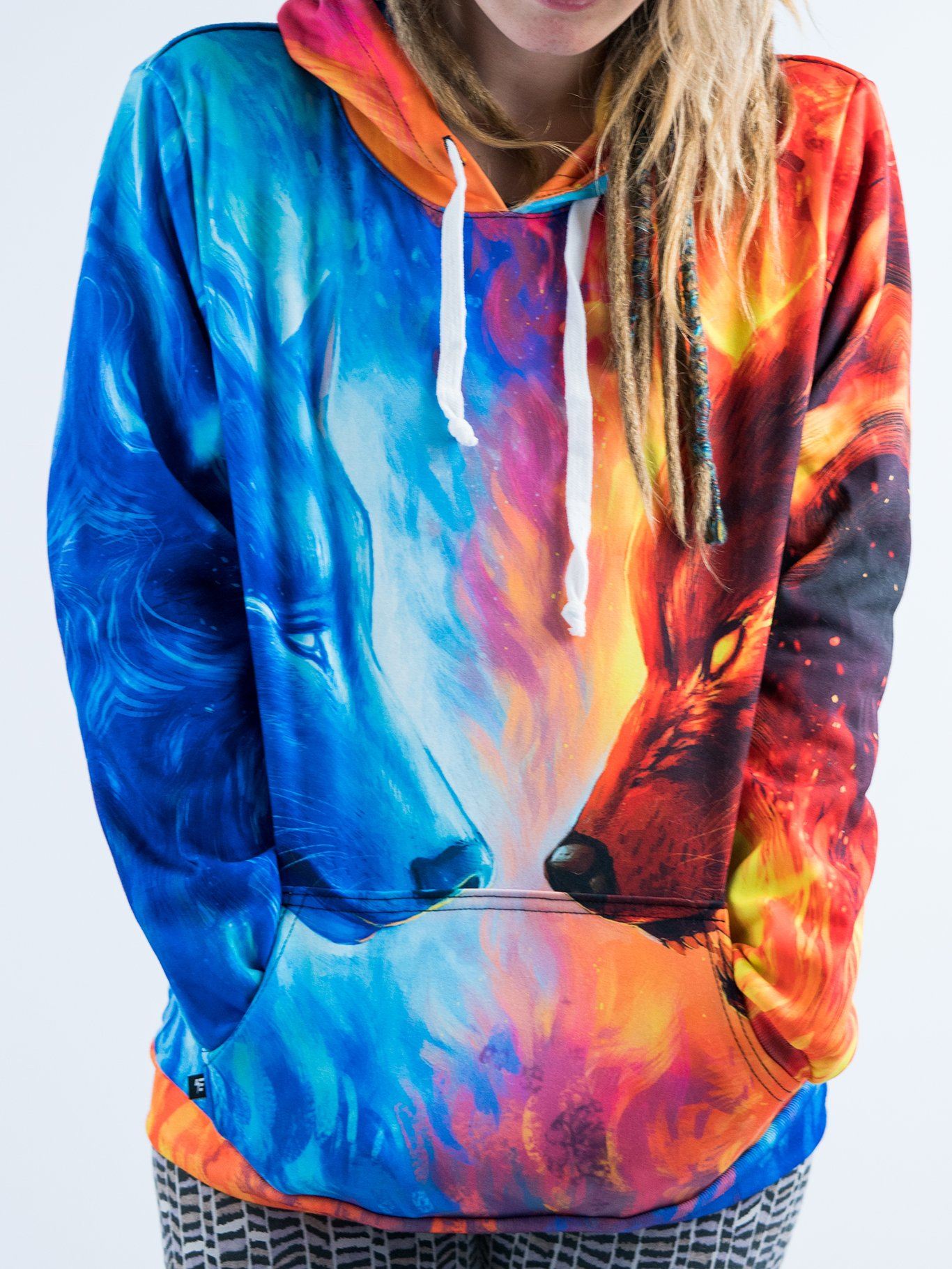 Fire and Ice Unisex Hoodie - Electro 