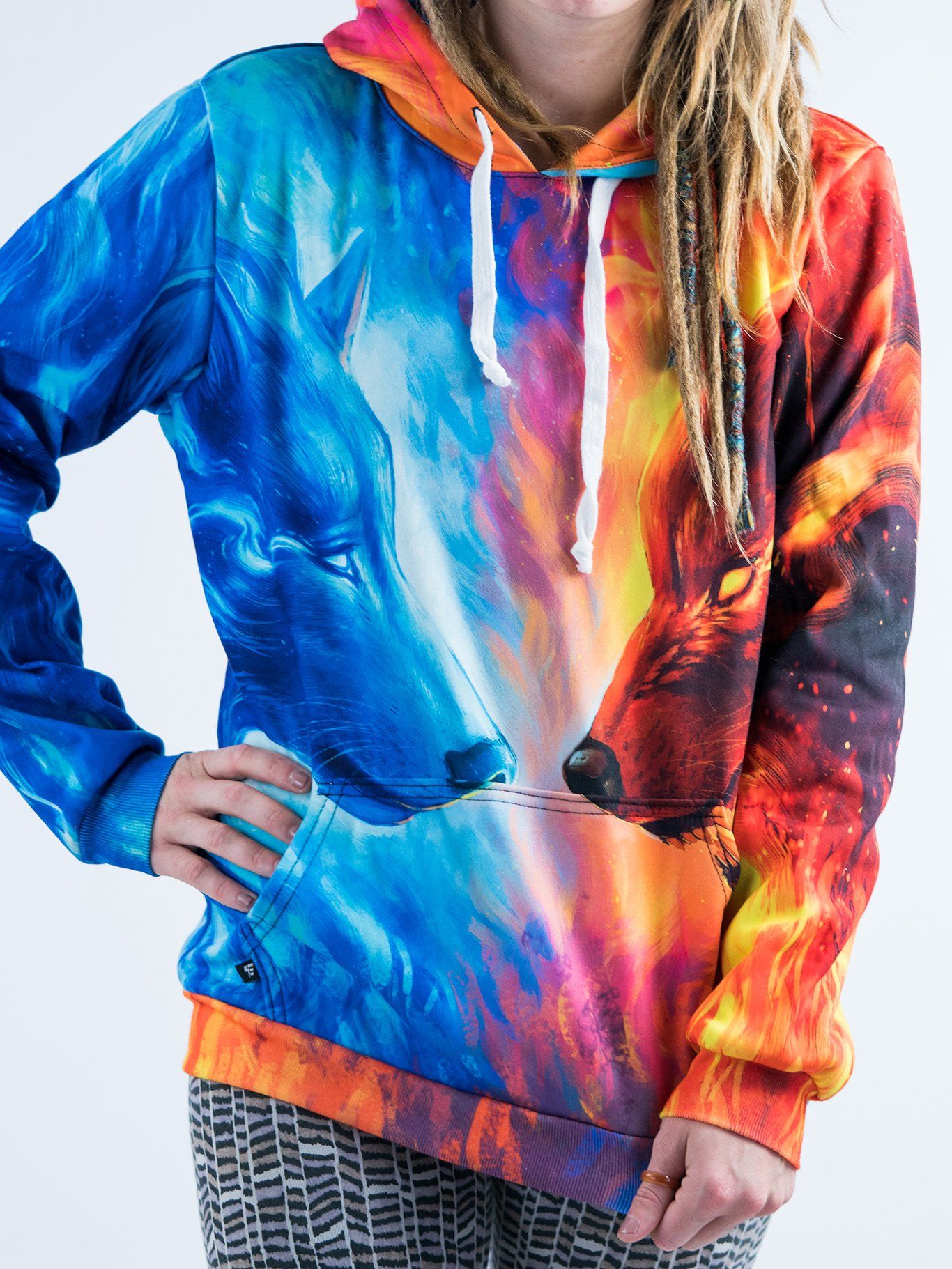 Fire and Ice Unisex Hoodie - Electro 
