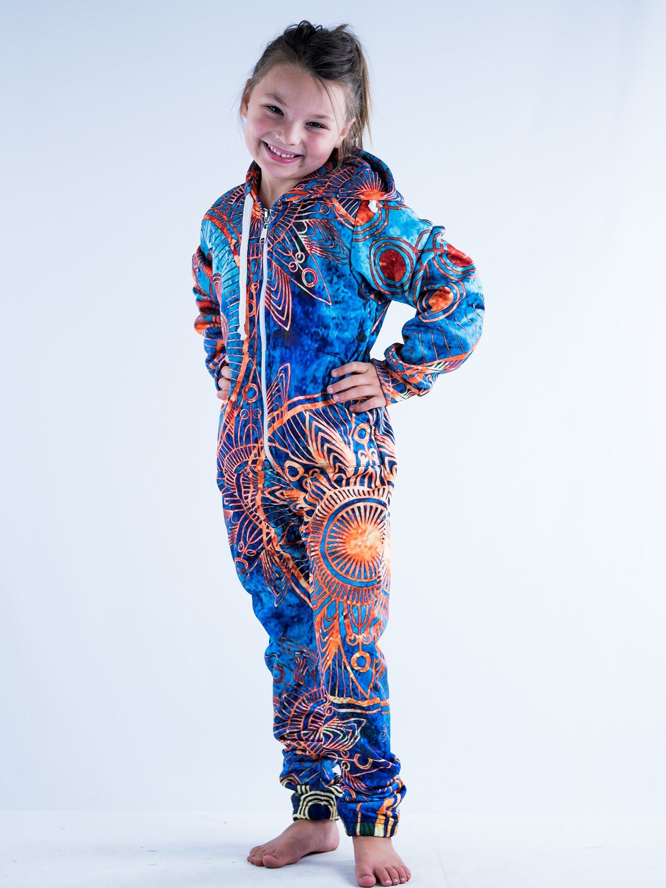 Teal Mandala Adult Onesie - Electro Threads