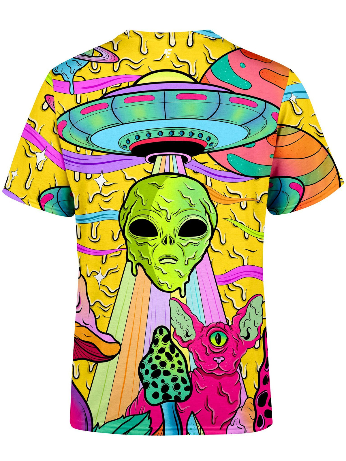 Neon Alien Drip Invasion (Yellow) Unisex Crew - Electro Threads