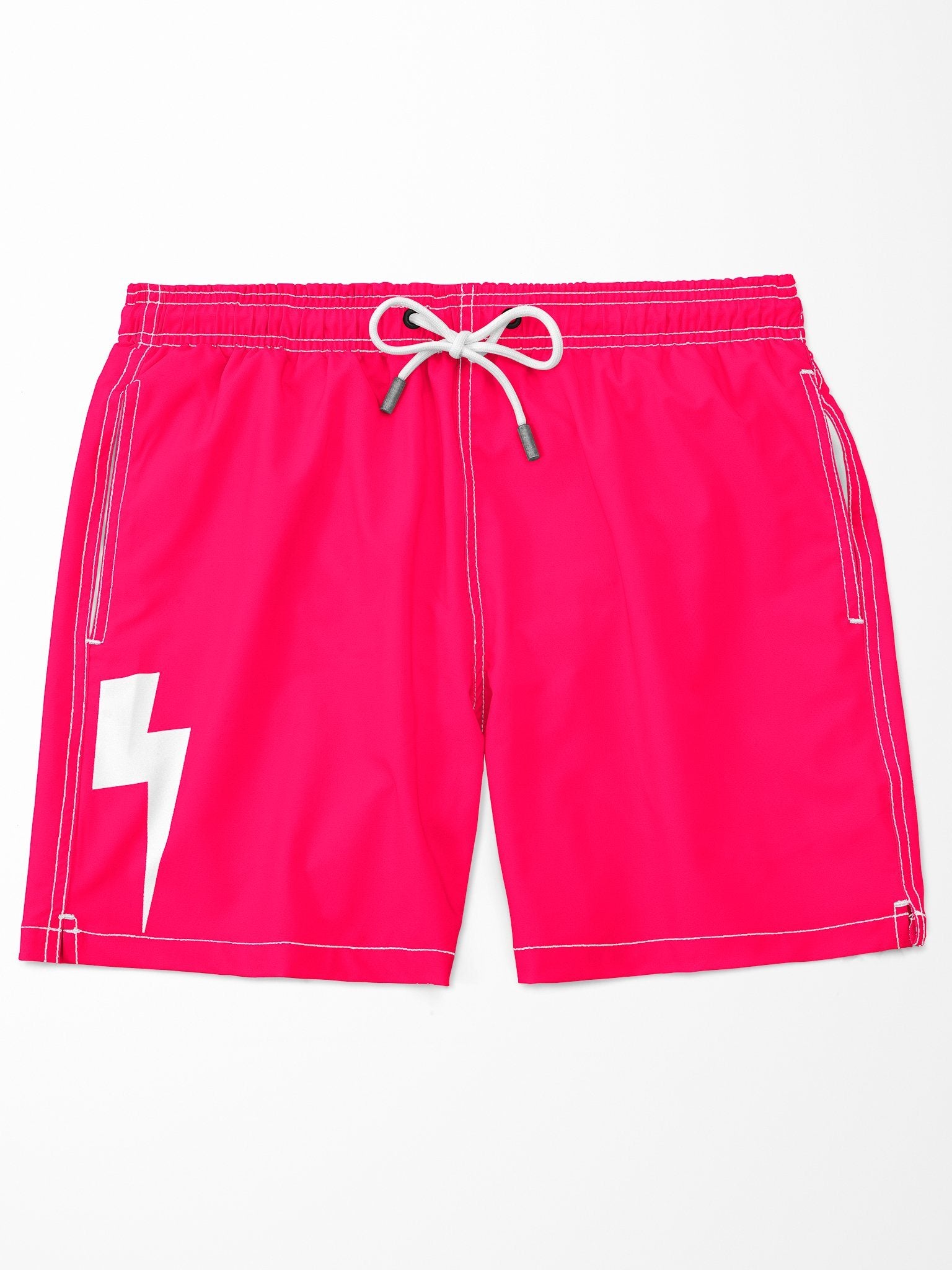 hot pink swim trunks