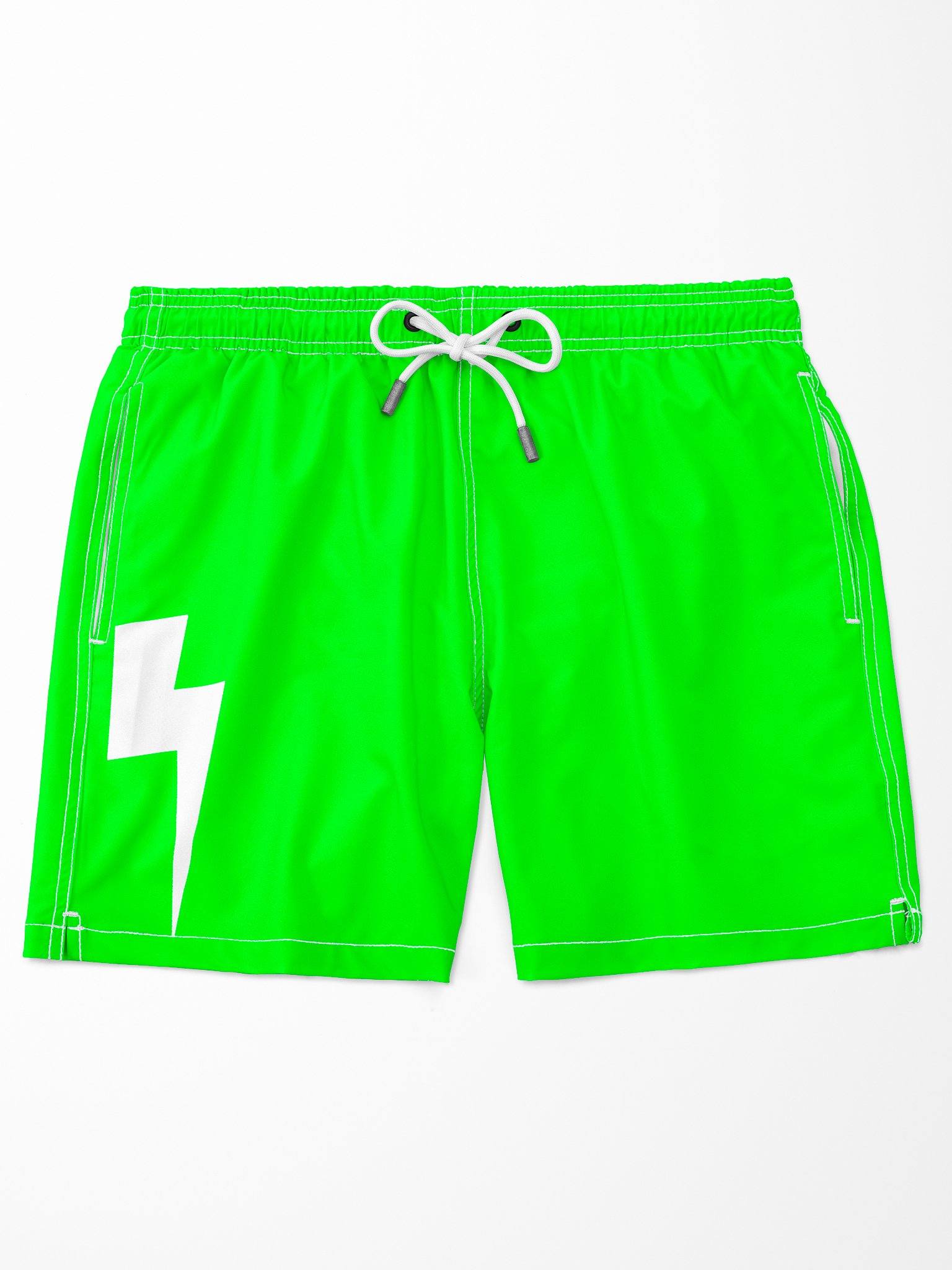 mens neon green swim trunks